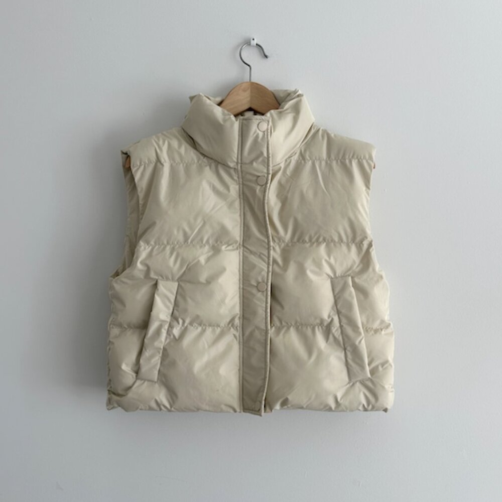 Dazy Beige Puffer Vest